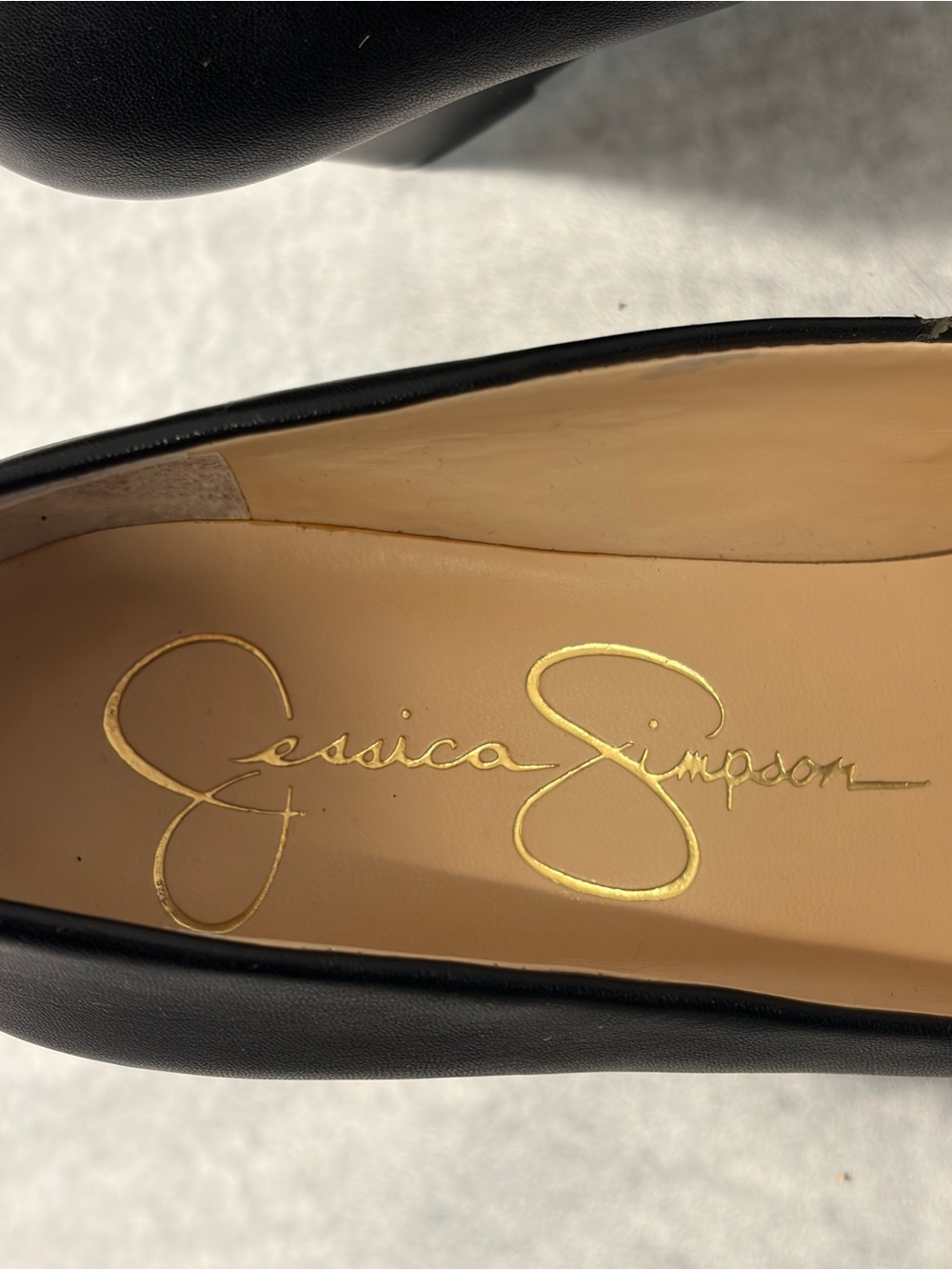 Jessica Simpson Black Wedge Pumps Heels Size 8 Classic Closed Toe - Picture 3 of 8